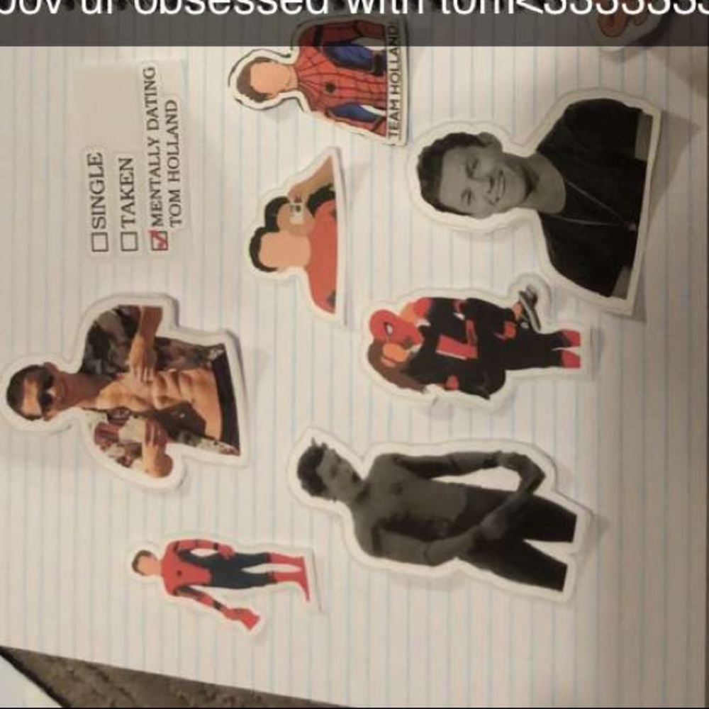 tom holland surprise sticker pack!
